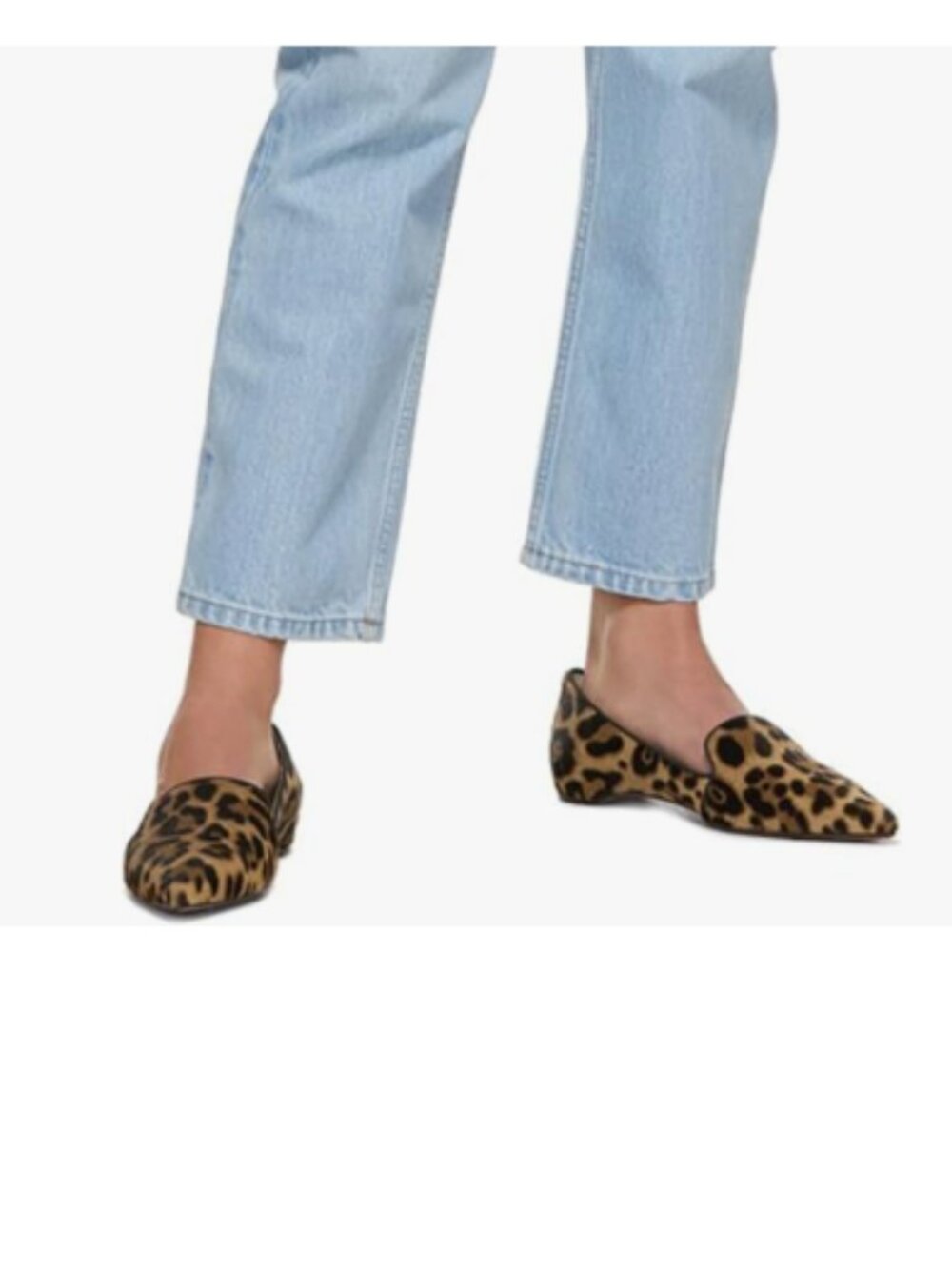 FOWT Brown Sexy Pointed Toe Leopard Flats for Women Comfort Slip on Flat Loafers